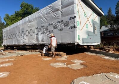Buildings being placed on site
