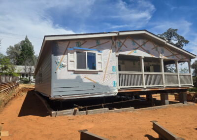 New house being painted